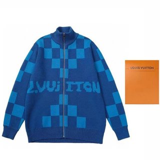 ルイヴィトン ダミエ ニットジャケット 本物 vur44223