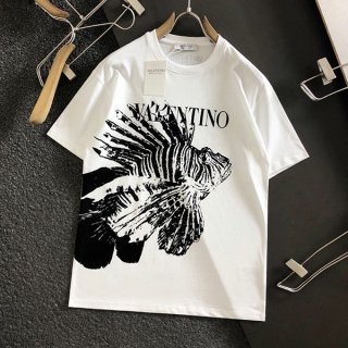 大人気！ヴァレンティノ VLTNロゴ コットンパッチワーク Tシャツ 本物 Vum74067