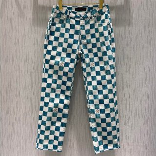 《大人気》21AW☆ルイヴィトン デニムパンツ 本物☆ダミエ レギュラー 1A9A1L
