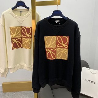 ロエベ ディストレスド アナグラム スウェットシャツ 本物 loz45429