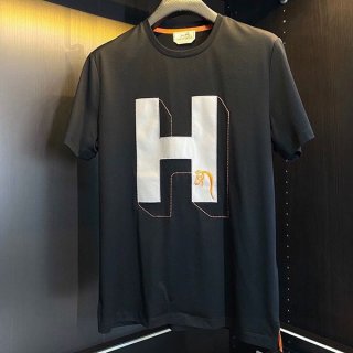 送料込エルメス ポケット刺繍入りストレートカットTシャツ 本物 erv73113