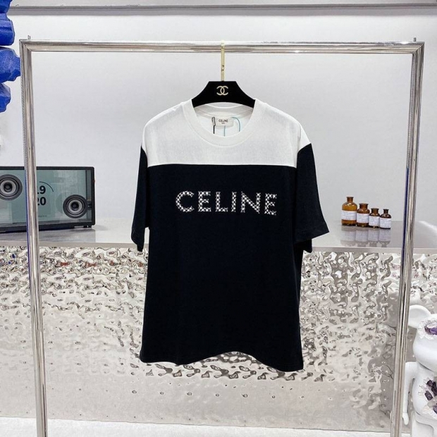 一目惚れセリーヌ ルーズ Tシャツ 本物 コットン Cef20479