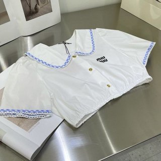 超希少！ミュウミュウ◆襟付きオーバーサイズTシャツ 本物 myf26576