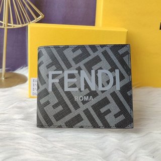 一目惚れフェンディ ブラックファブリック 二つ折り財布 本物 7M0339AJJ8F0TUH 一目惚れフェンディ ブラックファブリック 二つ折り財布 本物 7M0339AJJ8F0TUH