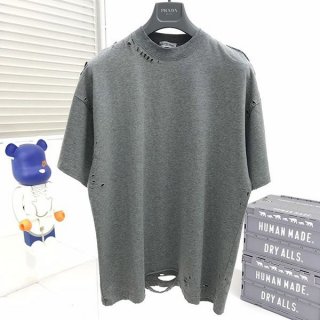 セール新作 バレンシアガ グレー ロゴTシャツ コピー bag52860 セール新作 バレンシアガ グレー ロゴTシャツ コピー bag52860