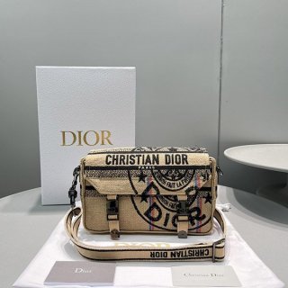 春もの新作ディオールキャンプ 本物 スモールバッグ ディオール ユニオン ジュートキャンバス der62628