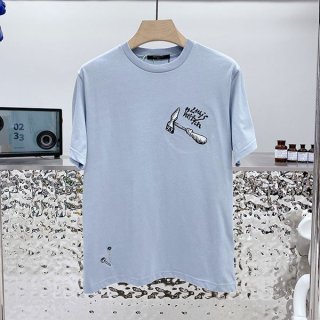 ルイヴィトン ブルー Tシャツ 本物 vuy52658