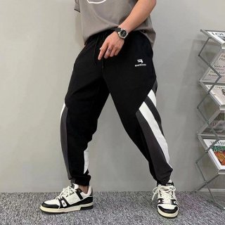 大人気!!新色バレンシアガ ブラックコットン ミッドライズバギーパンツ 本物 bah69440