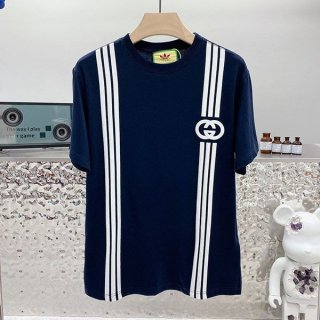 春夏新作 アディダス xグッチ 3ストライプジャカード Tシャツ 本物 gup84774