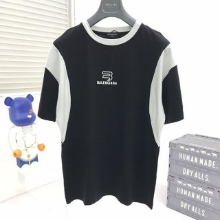 完売必至 バレンシアガ ロゴ ミディアムフィット 本物 Tシャツ bal16034