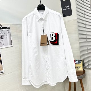 入手困難バーバリー モノグラムモチーフ コットンポプリン シャツ 本物 Bay44636