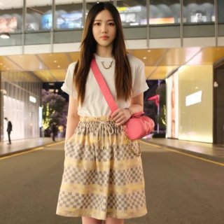 人気No1揺れるロマンティックルイヴィトン ピクセルダミエ スカート 本物 1AA833