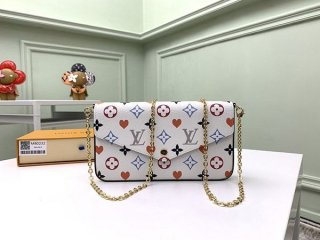 ルイヴィトン ショルダーバッグ 本物☆モノグラム ポシェット フェリシー ゲーム オンLV20212