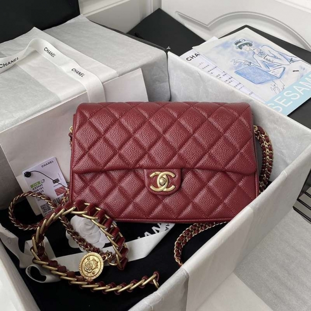 定番シャネル チェーン ショルダーバッグ 本物キャビアスキン shx21622