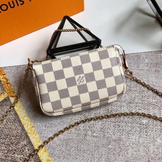 関税負担なし ルイヴィトン ショルダーバッグ 本物 ダミエ ミニポシェットアクセソワール N58010