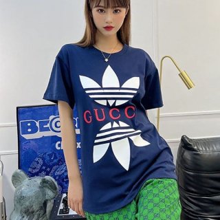 超話題! ディダス×グッチ コットン ジャージ Tシャツ 本物 guy15669 超話題! ディダス×グッチ コットン ジャージ Tシャツ 本物 guy15669