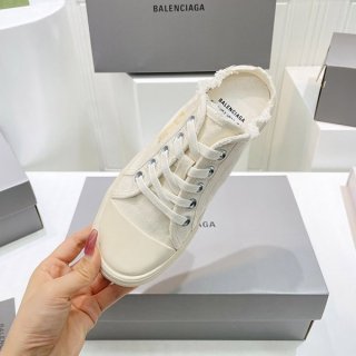 定番バレンシアガ PARIS スニーカー 本物 ミュール ホワイト bab10527