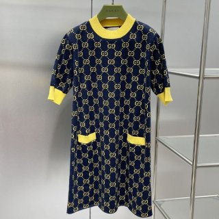 【日本未発売】グッチ ラメ GG ジャカード ドレス ワンピース 本物 692707XKB544597
