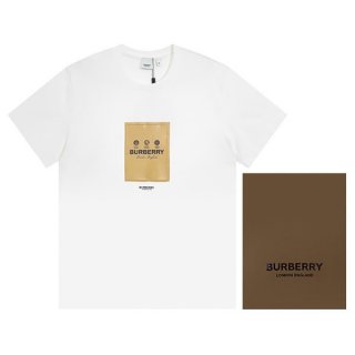 超話題! バーバリー クルーネック Tシャツ 本物オーバーサイズ 半袖 Bab73378