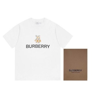 春もの新作バーバリー 本物 Tシャツ クルーネック 半袖 ロゴ Bah50424
