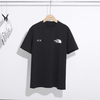 ノースフェイス XX KAWS 本物 エンブロイダリー コットンTシャツ Noy44533