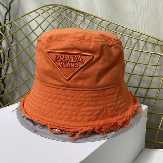 日本未入荷プラダ ドリル バケットハット 本物 オレンジ 1HC137_2FMB_F0049 日本未入荷プラダ ドリル バケットハット 本物 オレンジ 1HC137_2FMB_F0049