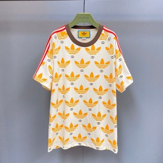 世界中で大人気ディダス×グッチ コットン ジャージ Tシャツ 本物 gus90660