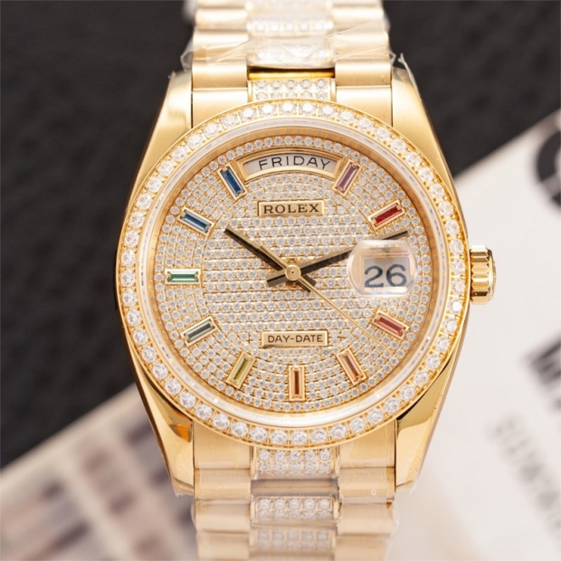 送料込 ロレックス デイトジャスト 本物 全面ダイヤ 36mm roj94099