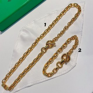 大人気！ボッテガ ヴェネタ 21SS Tバー チャンキーチェーン ブレスレット/ネックレス 本物 bot09015