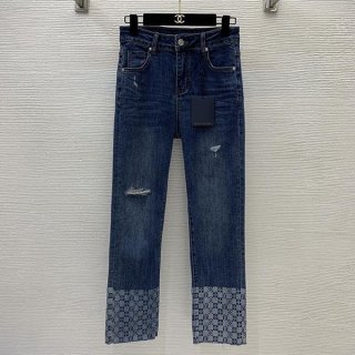 高品質ルイヴィトン デニムパンツ 本物 モノグラムパッチワーク vuo70510