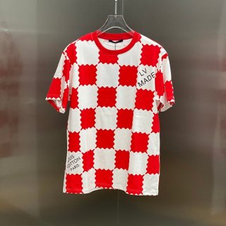 21-22AWルイヴィトン コピー Tシャツ トップス 半袖 メンズ レッド vuk09561