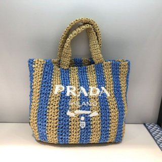 入手困難 プラダ ラフィアトート 本物 スモールサイズ pus40856