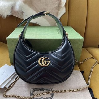 人気急上昇 グッチ GGマーモント ハーフムーンシェイプミニバッグ 本物 699514DTDHT1000