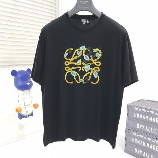 可愛い ロエベ 本物★ハーバリウム アナグラム コットンTシャツ H800Y22X16