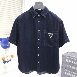 最安値挑戦 ボッテガヴェネタ 本物 クロップド デニムシャツ boa05541