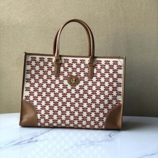 【即発】【セリーヌ トートバッグ 本物】トリオンフの刺繍テキスタイル ハンドバッグ 194342CS838NO