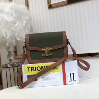 【即発】【セリーヌ ショルダーバッグ 本物】ミディアム トリオンフバッグ テキスタイル 191242CD315KZ