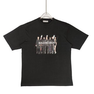 《大人気》リアルバレンシアガ Tシャツ 本物 ブラック baf82349