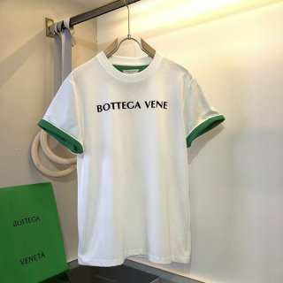 21-22AW ボッテガヴェネタ ウォッシュドコットンジャージー 本物Tシャツ bom00195