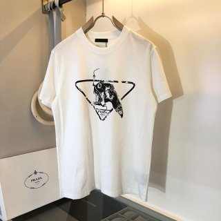 春夏新作プラダ ロゴ コットンTシャツ 本物 pub25537