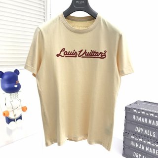 大人気！ルイヴィトン 本物 エンボスLV Tシャツ vub81668