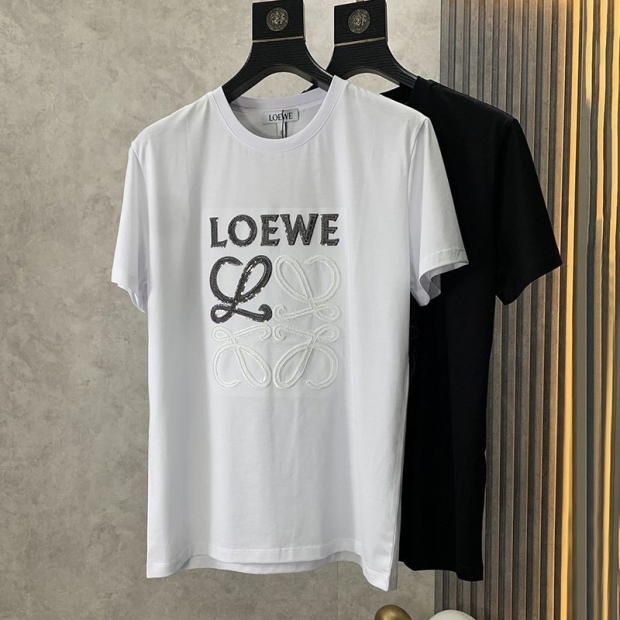【国内発送】ロエベ プリントコットンジャージーTシャツ 本物 2色 low40595