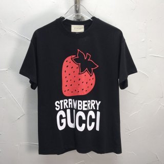 希少色★"グッチ STRAWBERRY 本物" コットンTシャツ★すぐ届く guh62789