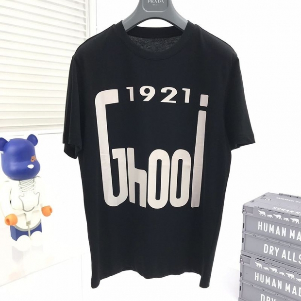 《大人気》グッチ クリスタル"1921 グッチ" コットン Tシャツ 本物 gue59187