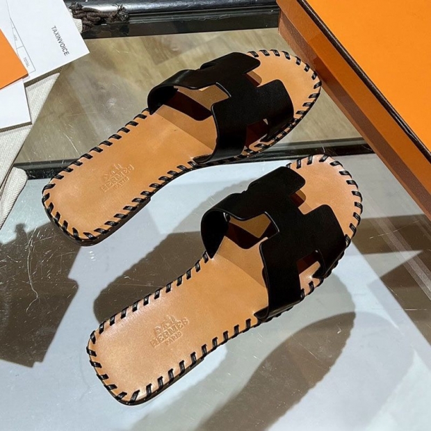 人気No1エルメス Oran sandal オラン レザー＆キャンバス サンダル 本物 送込 ery99804