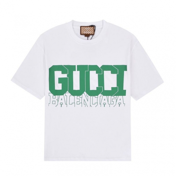 人気急上昇グッチ x バレンシアガ コラボ 半袖Tシャツ 本物 gum56781