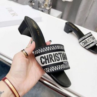 ☆超人気☆ディオール お洒落な 本物 ☆ヒールスリッパ☆ サンダル モダン 4㎝ dey67755
