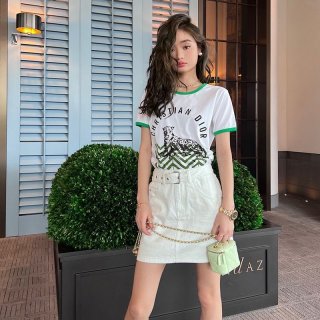 希少色新作2022SSディオール シグネチャー入り Tシャツ 本物 223T18A4499X4804