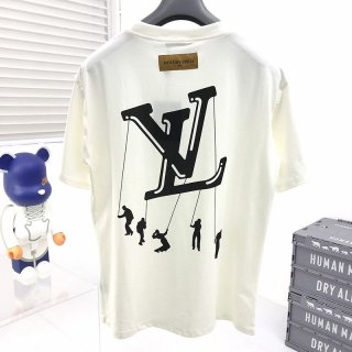 超希少！ルイヴィトン 本物 Tシャツ トップス 半袖 メンズ レッド vul57718