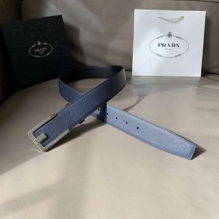 希少色 プラダ リバーシブル ベルト 本物 4.0cm pum91805